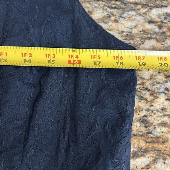 Hatley Elegant Black Floral Embroidery Sleeveless Sheath Dress Size 12 - Picture 7 of 10